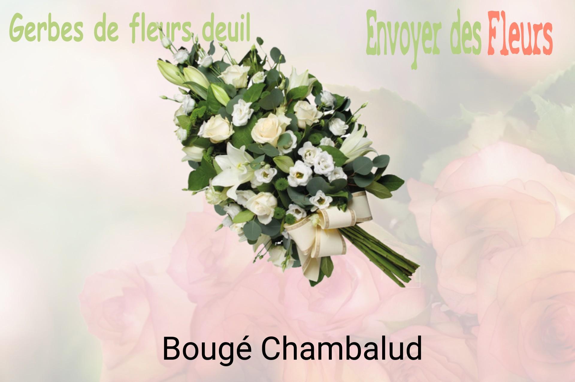 Gerbe de fleurs de deuil livrée à Bougé-Chambalud